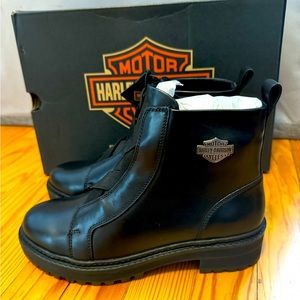 Harley-Davidson® Women's Carney 5-Inch Black Leather Boots size 7 NEW